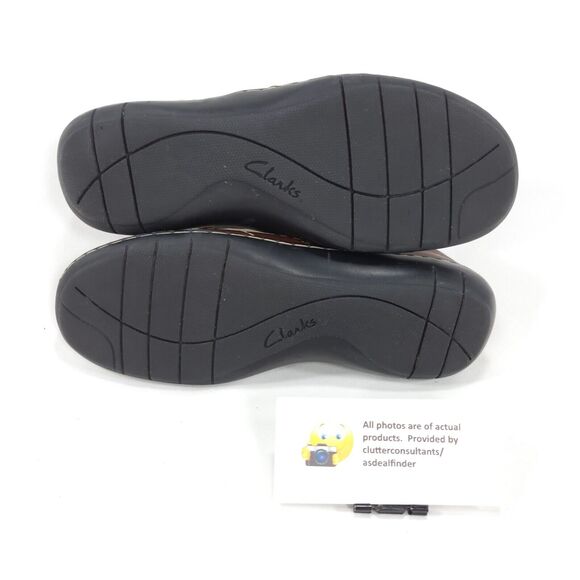 Clarks Bendables Casual Slip On Loafer Flat Womens Size 6.5 35063 Brown Black - Picture 9 of 9